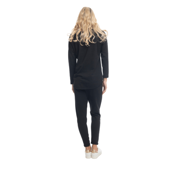 sequins knit top | black
