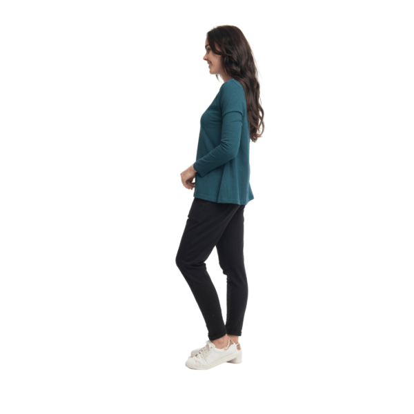 essential knit t shirt with crew neck | mediterranean