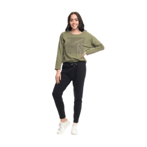 sequins knit top | olive