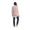 V-Neck Cable Knit Vest | Soft Pink Melange - Image 3