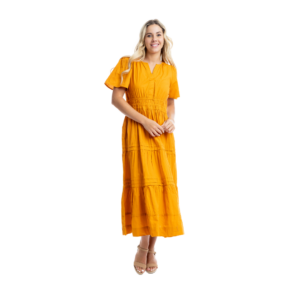 poplin maxi dress | kumquat