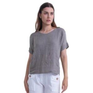 italian linen top | fango