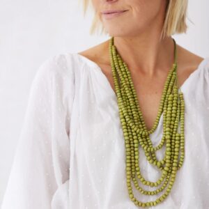 Timber Bead Necklace Waimea | Green