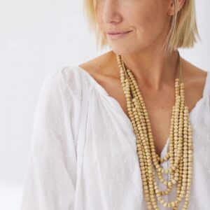 Timber Bead Necklace Waimea | Natural