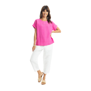 linen top | pink