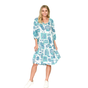 gaby tassel dress | ocean