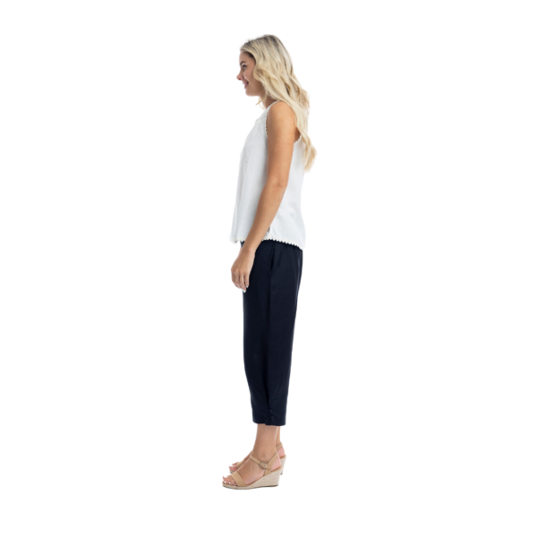 essentials linen cami | white