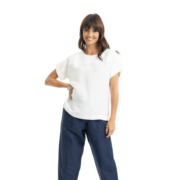 linen top | pure white