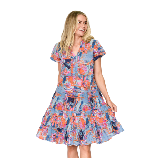 marta frill neck dress | pinwheel