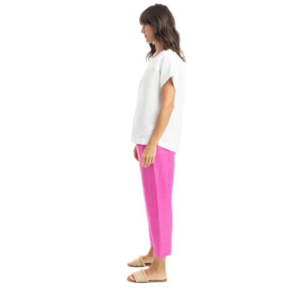 linen pants | hot pink