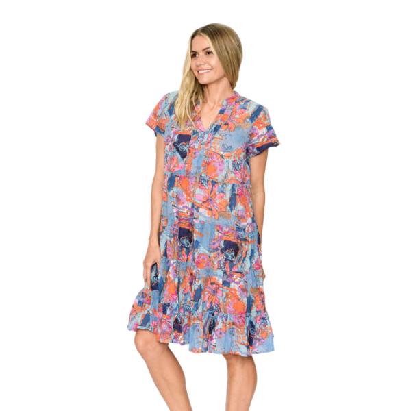 marta frill neck dress | pinwheel