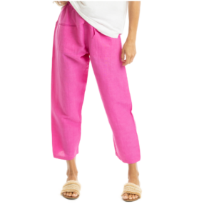 linen pants | hot pink