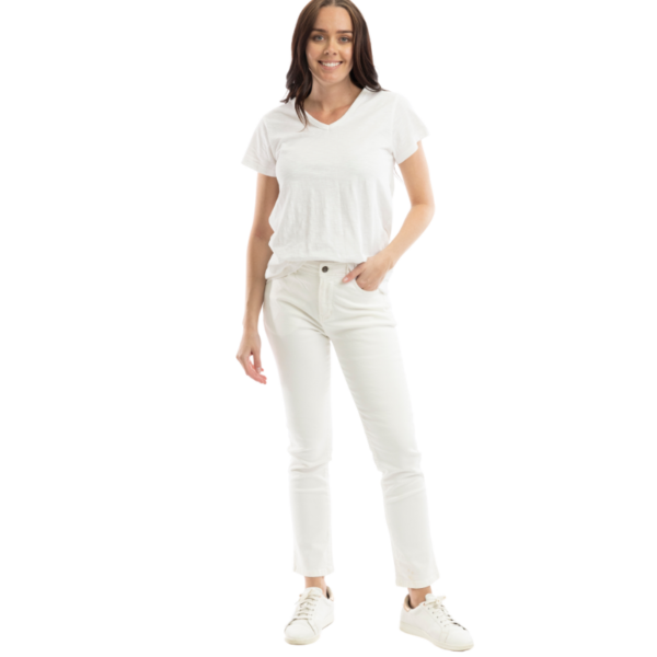 denim jeans | straight leg (white)