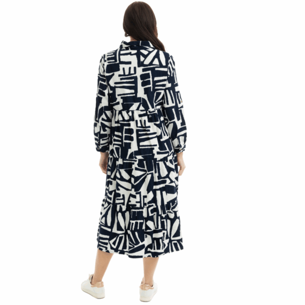 corduroy collared dress | navy