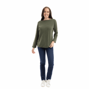 the essential boat neck knit | olive
