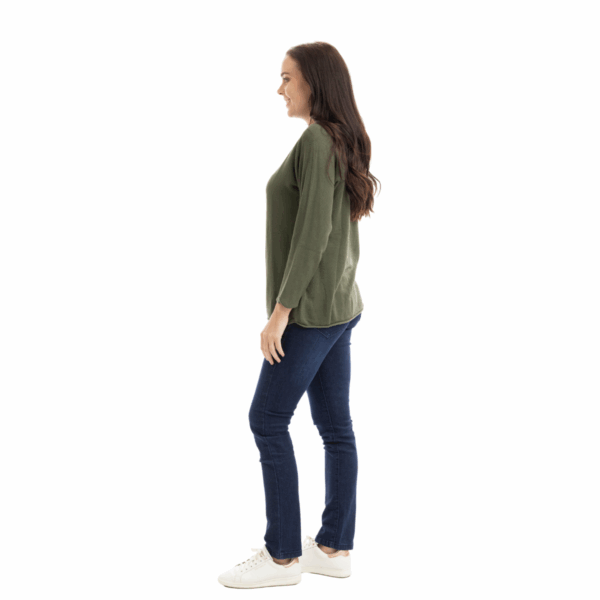 the essential boat neck knit | olive