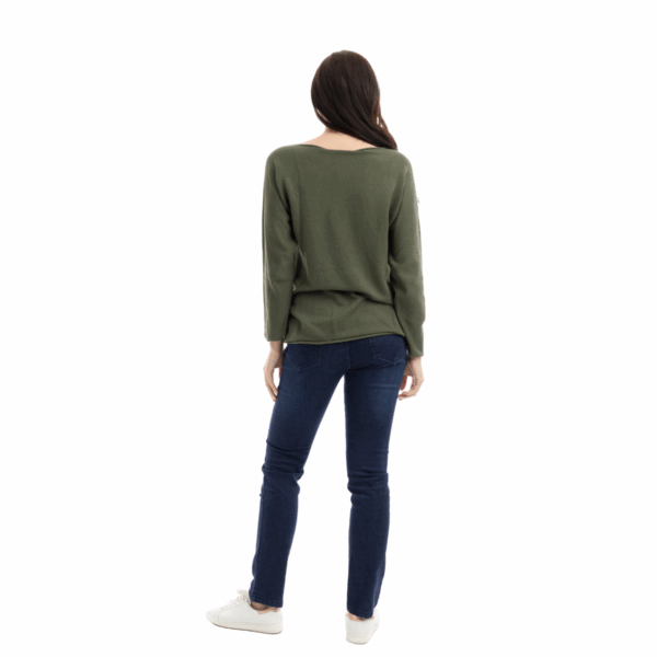 the essential boat neck knit | olive