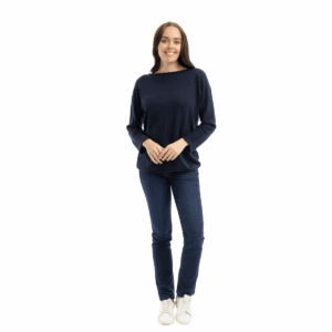 the essential boat neck knit | navy