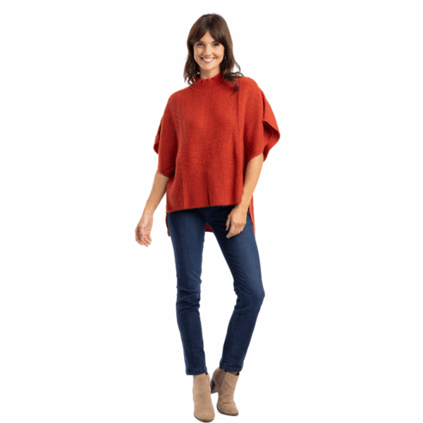 serenity alpaca knit | rust